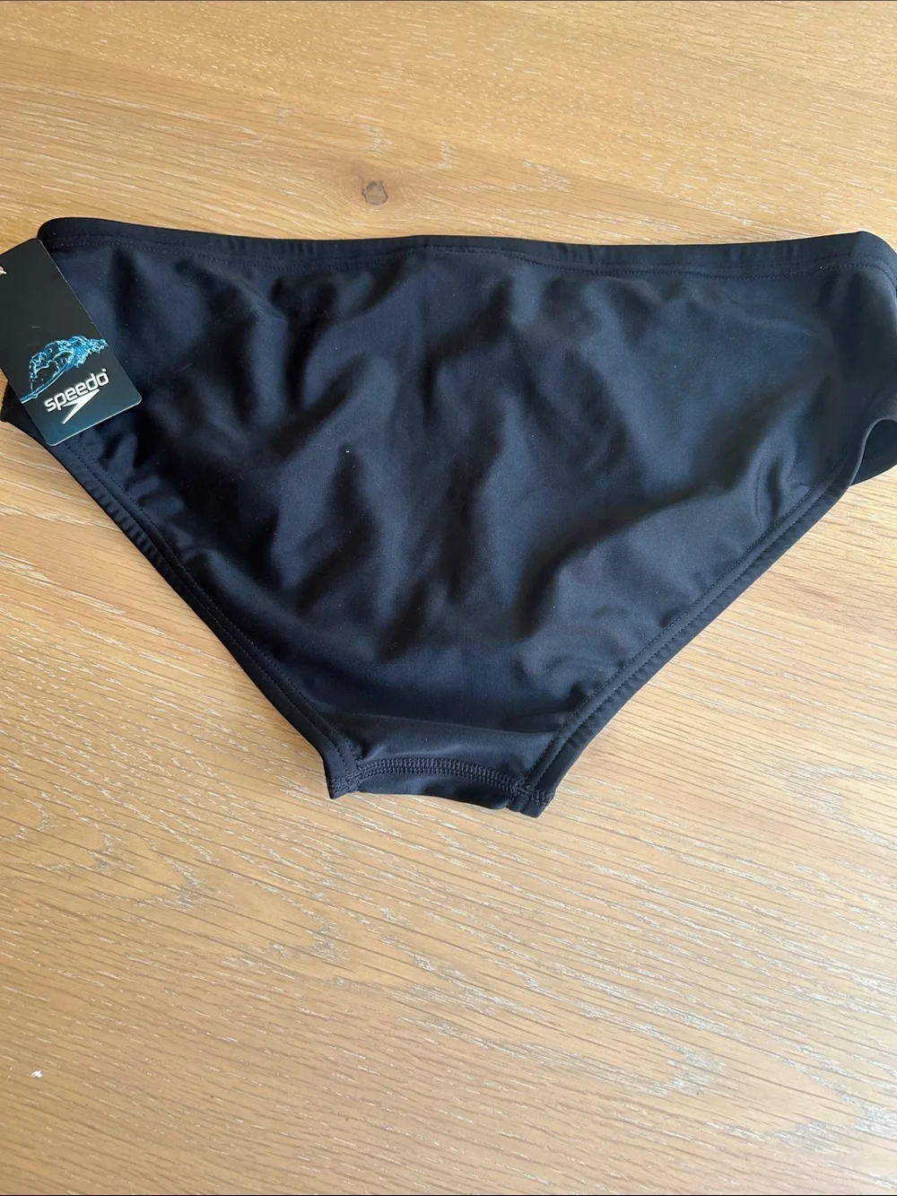 Speedo Men's Eco Prolt Solid Brief Swimsuit, Black, Size 34, NEW (tag states 36)